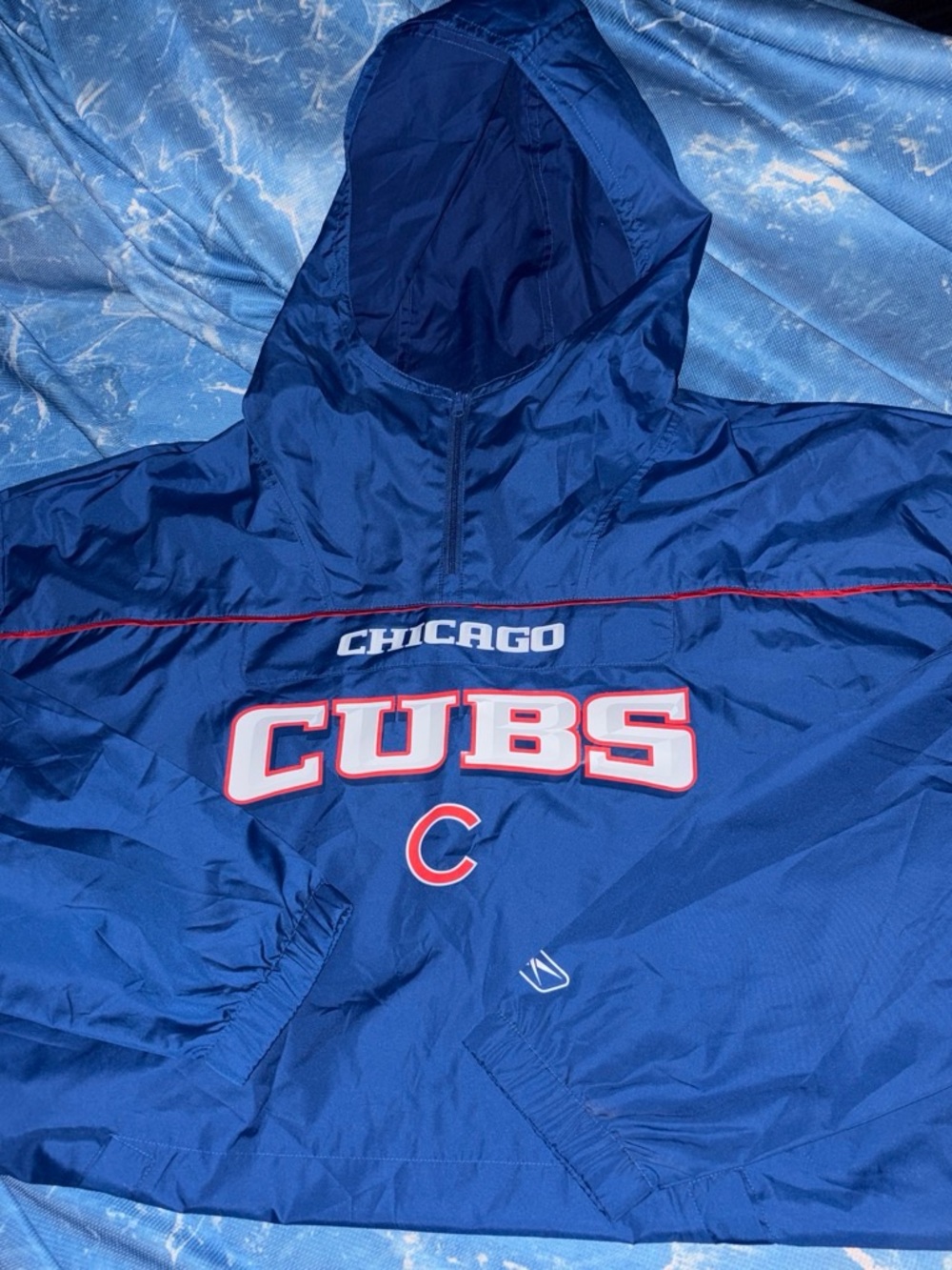 mblm Blue Chicago Cubs Windbreaker